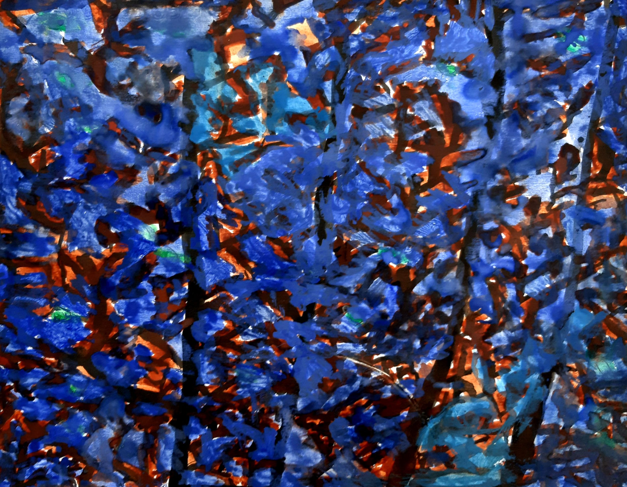 Martine Bouyet Arbres bleus 50€